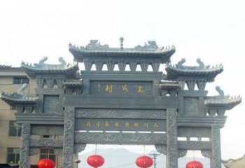 内江三门村口牌楼石雕，精美绝伦