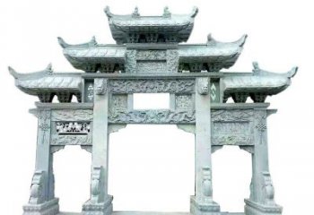 内江中领雕塑仿古牌坊石雕定制