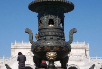 内江三足香炉铜雕唯美重现历史