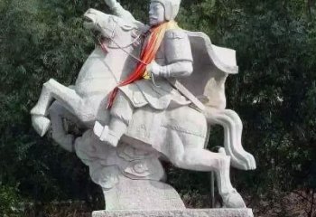 内江神帅韩信骑马石雕塑像，领雕塑定制出精美传奇