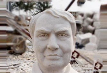 内江石雕爱迪生胸像雕塑