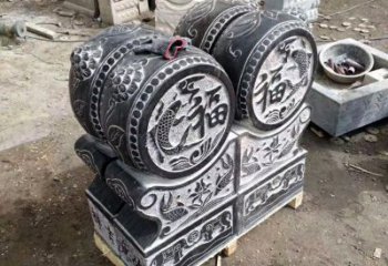 内江中领雕塑-石雕门墩貔貅抱鼓