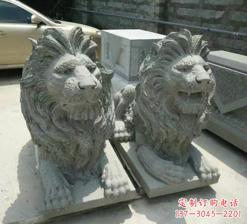 内江卧式狮子石雕