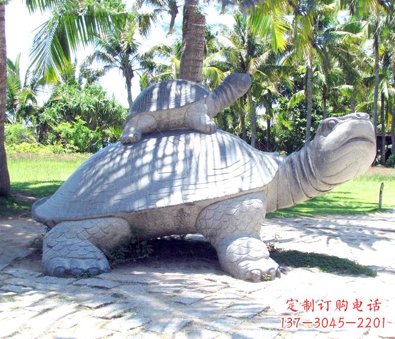 内江乌龟母子石雕