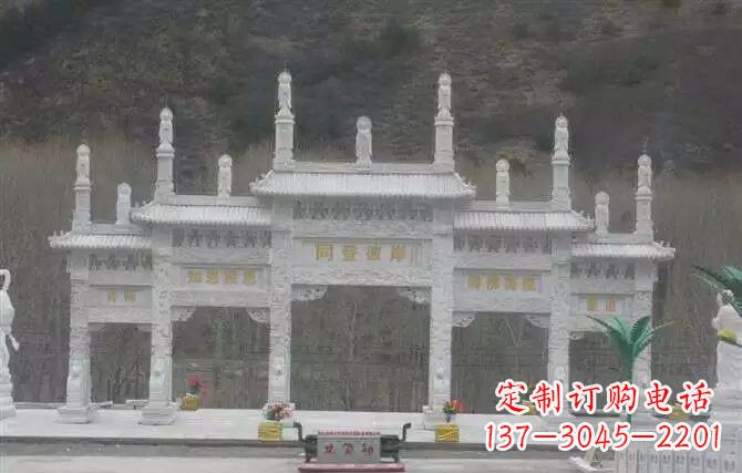 内江五门牌坊石雕 (2)
