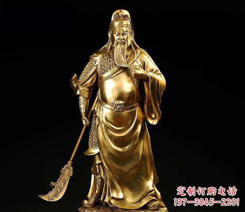 内江武圣握刀关公铜雕
