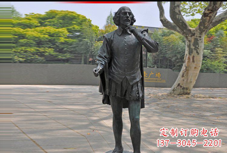 内江西方名人莎士比亚铜雕