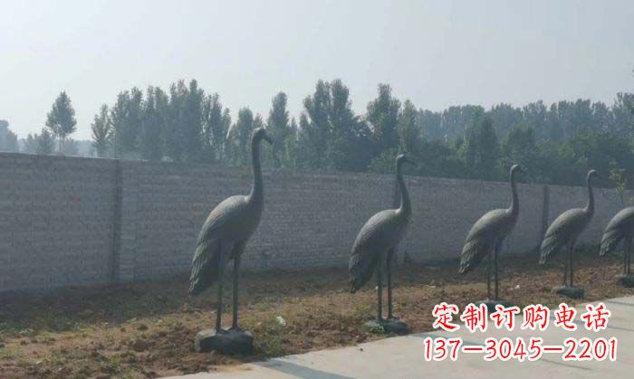 内江仙鹤抽象铜雕 (2)