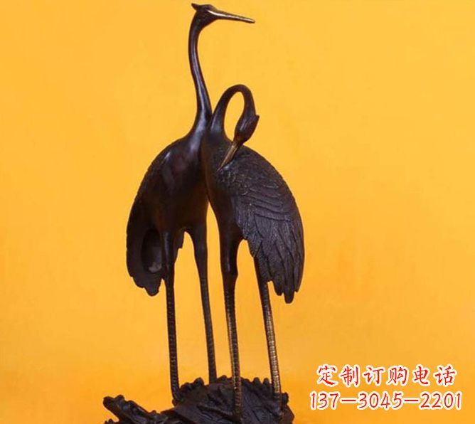 内江仙鹤雕塑铜