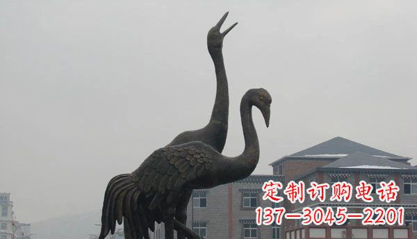 内江仙鹤公园景观铜雕