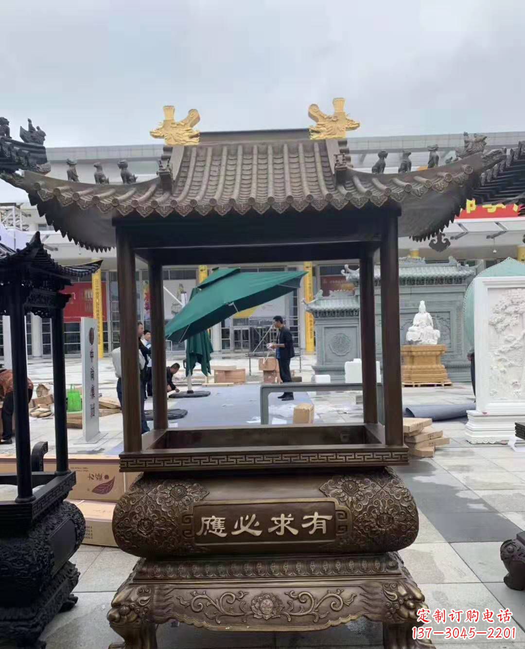 内江香炉铜雕户外摆件寺庙景观雕塑