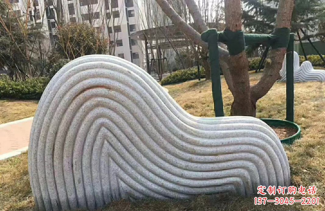 内江小区大理石纹理假山雕塑