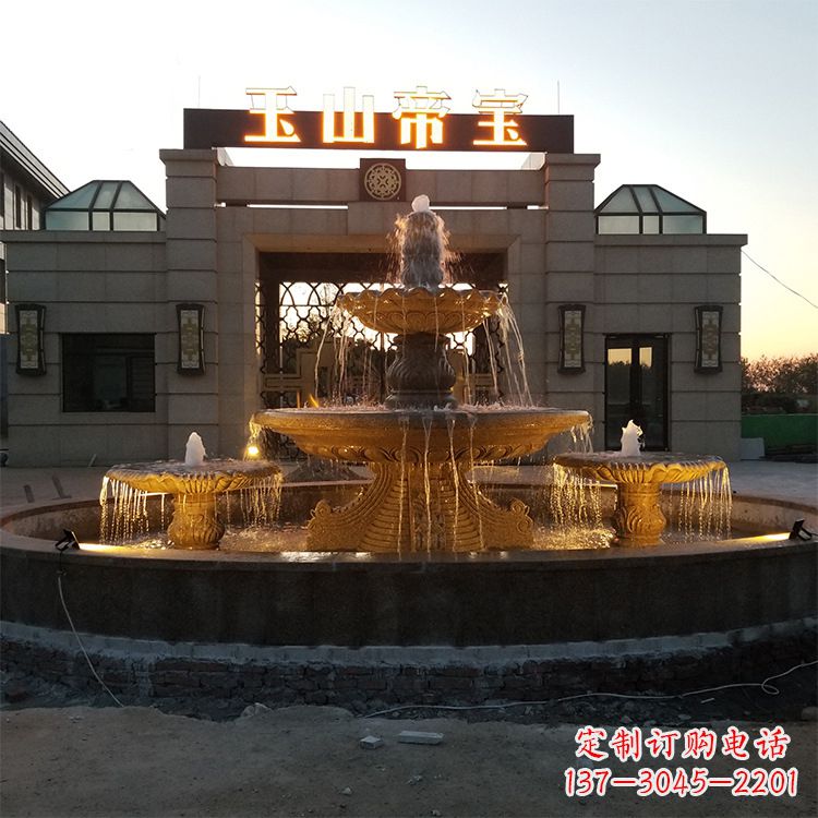 内江小区广场欧式水景石雕喷泉