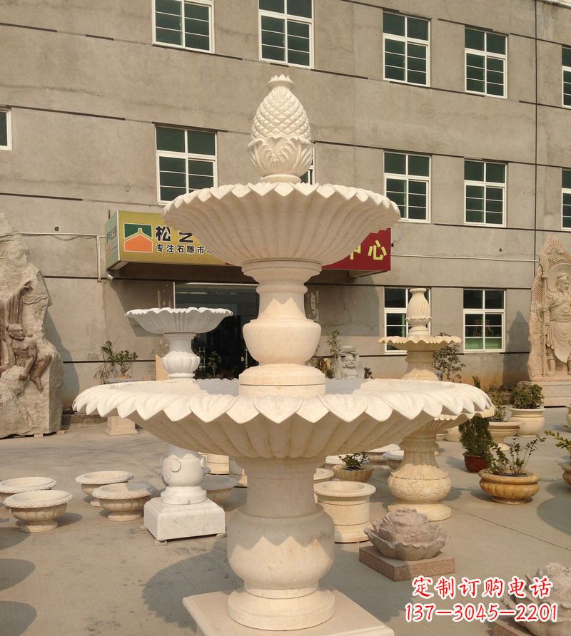 内江小区景观菠萝式喷泉石雕