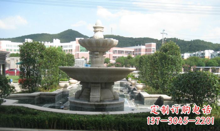 内江小区景观大理石喷泉石雕 (2)