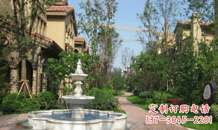 内江小区景观大理石喷泉石雕 (5)