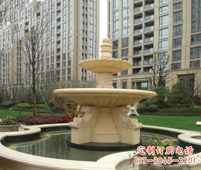 内江小区景观大理石喷泉石雕 (8)