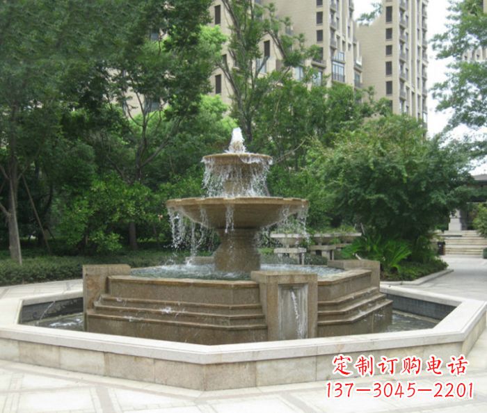 内江小区景观大型喷泉石雕 (7)