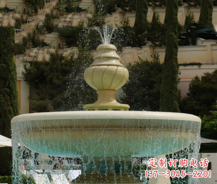 内江小区景观多层喷泉石雕_2