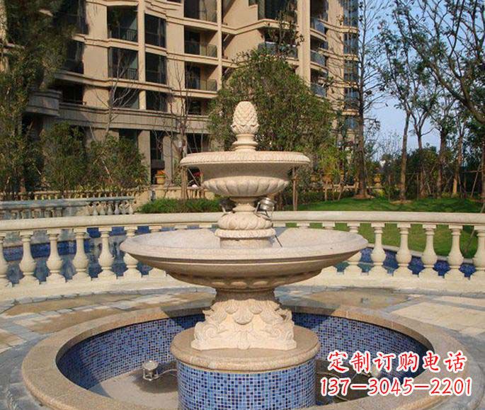 内江小区景观多层喷泉石雕