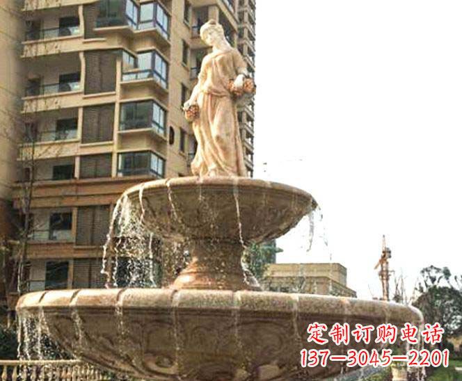 内江小区景观西方女人喷泉石雕