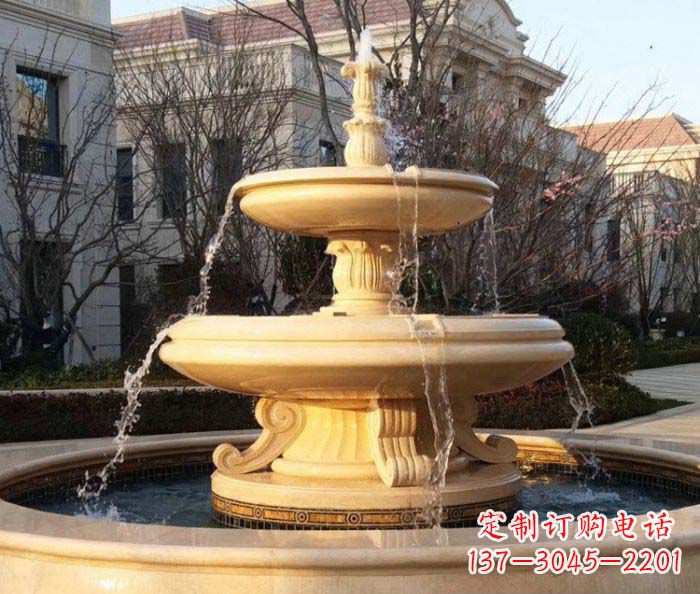 内江小区景观晚霞红喷泉石雕