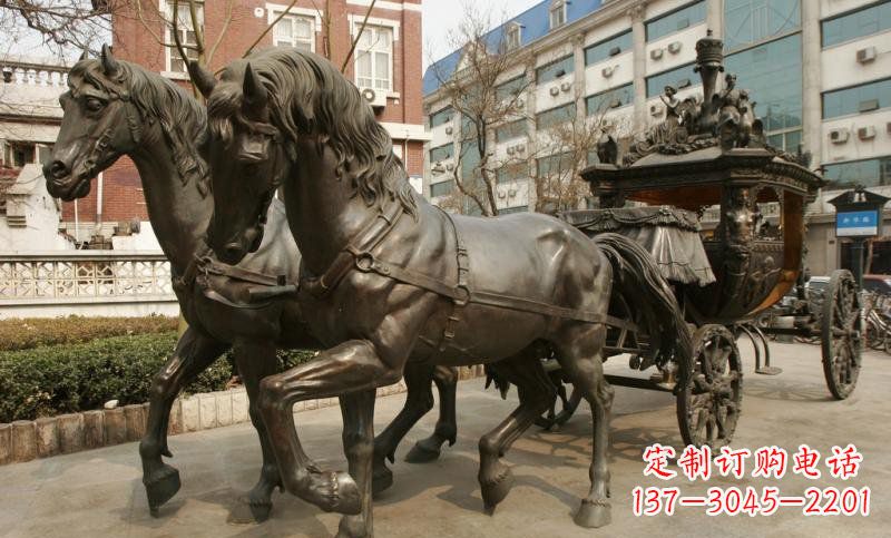 内江小区欧式马车铜雕