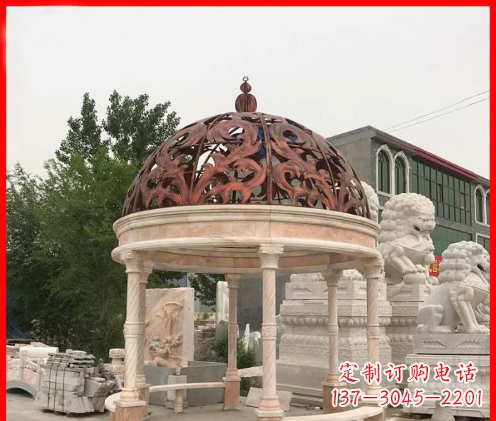 内江小区欧式圆顶凉亭石雕_1