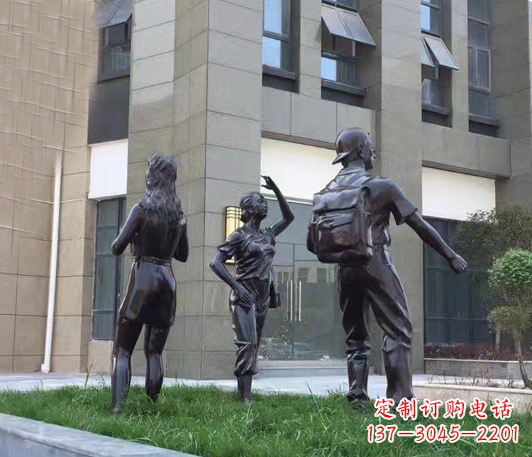 内江小区铜雕美女人物雕塑