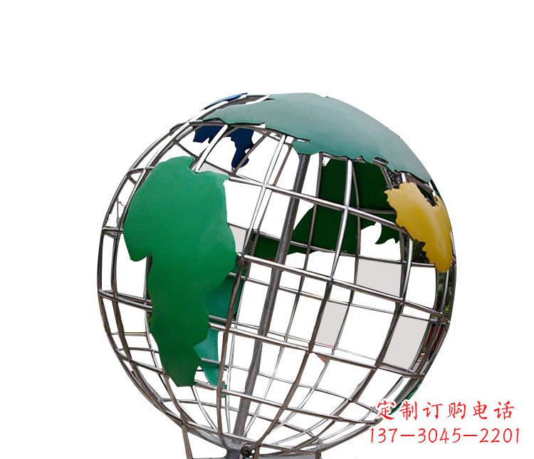 内江校园不锈钢地球仪摆件雕塑