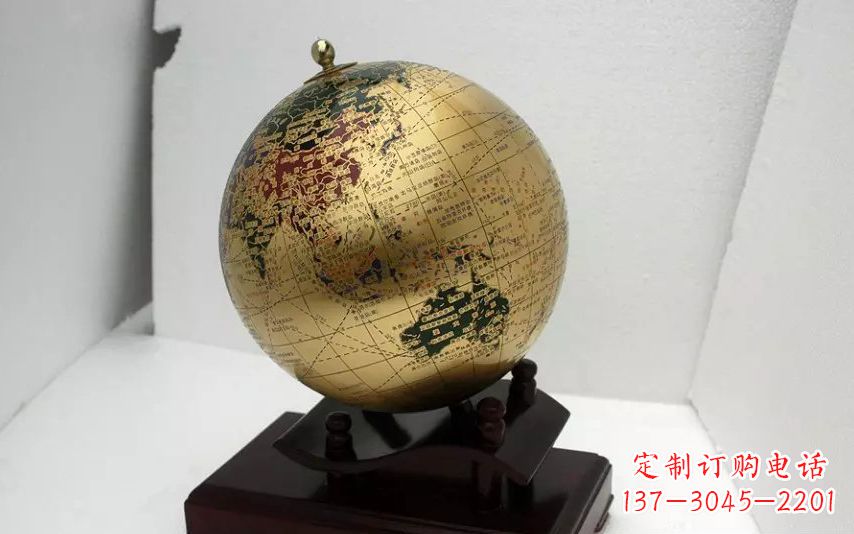 内江校园不锈钢地球仪雕塑 (3)