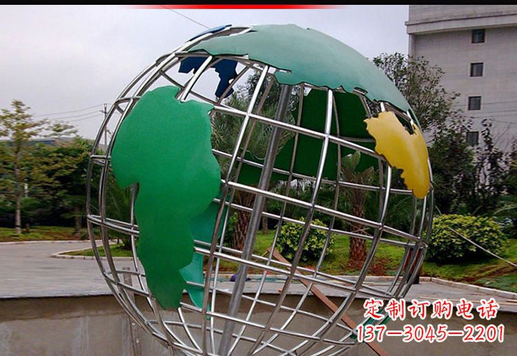 内江校园不锈钢地球仪造型雕塑