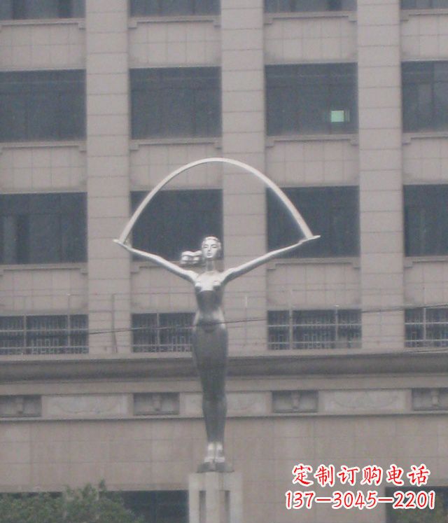 内江校园不锈钢女孩雕塑