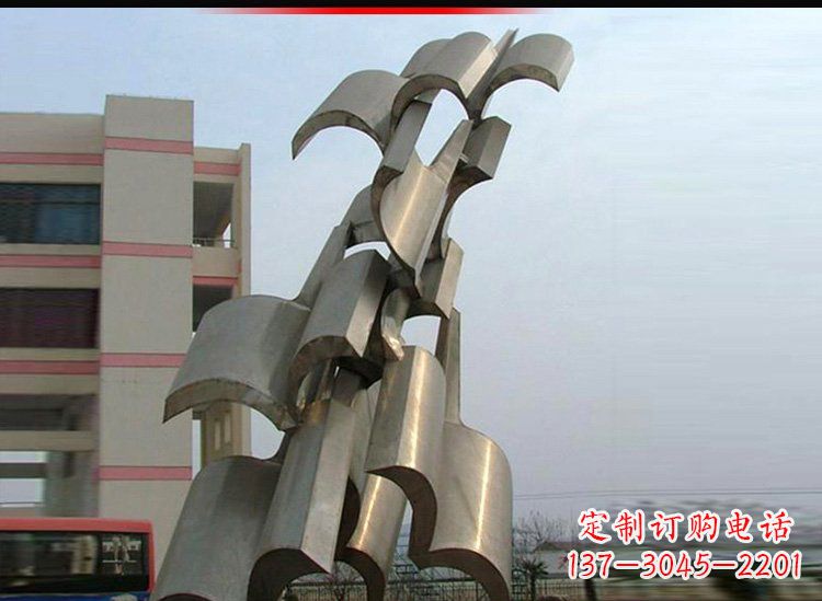 内江校园不锈钢书本景观雕塑
