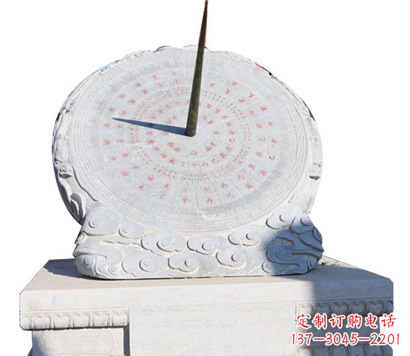 内江校园大理石日晷景观石雕 (3)