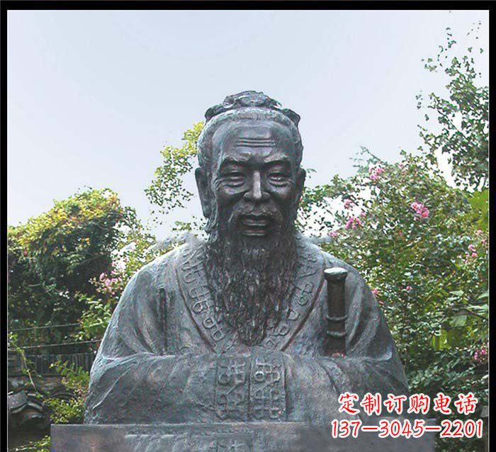 内江校园大型孔子头像铜雕