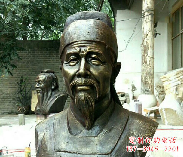 内江校园杜甫胸像铜雕