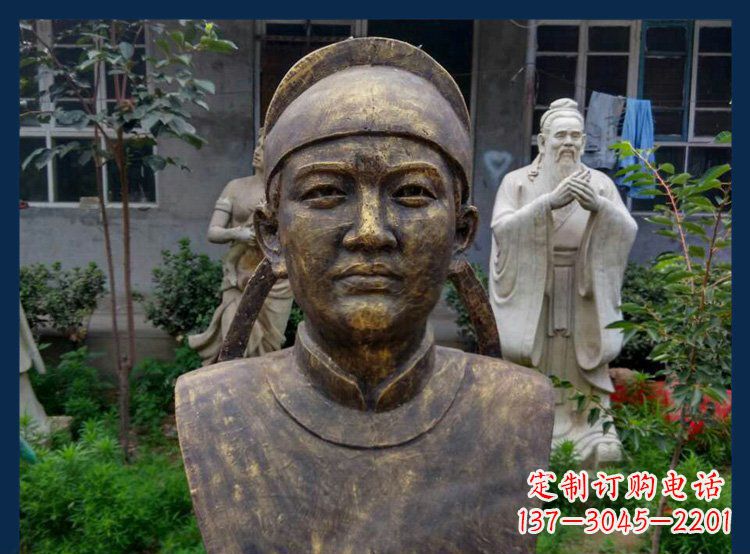 内江校园古代名人毕昇铜雕