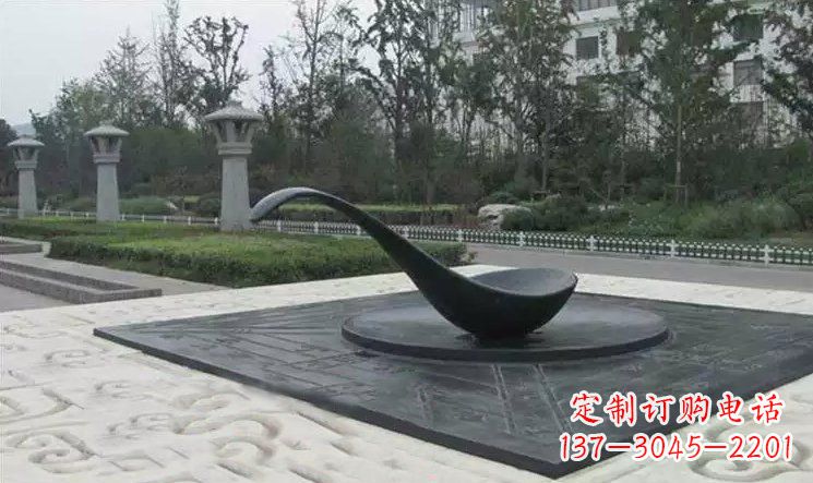 内江校园古代指南针司南铜雕
