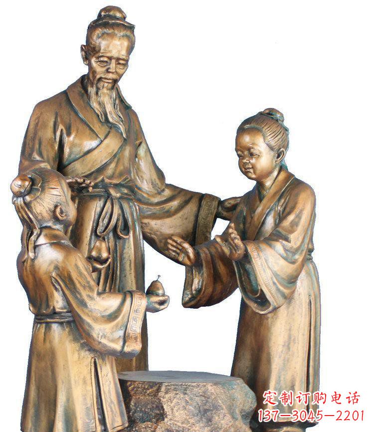 内江校园孔融让梨景观铜雕