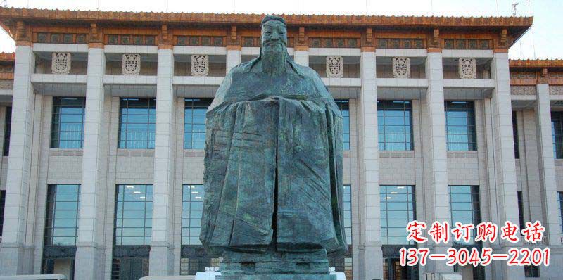 内江校园孔子景观铜雕