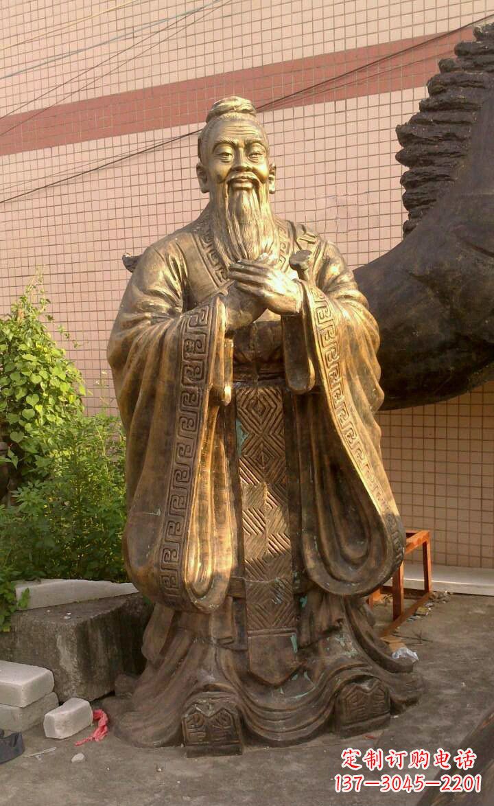 内江校园孔子像人物铜雕