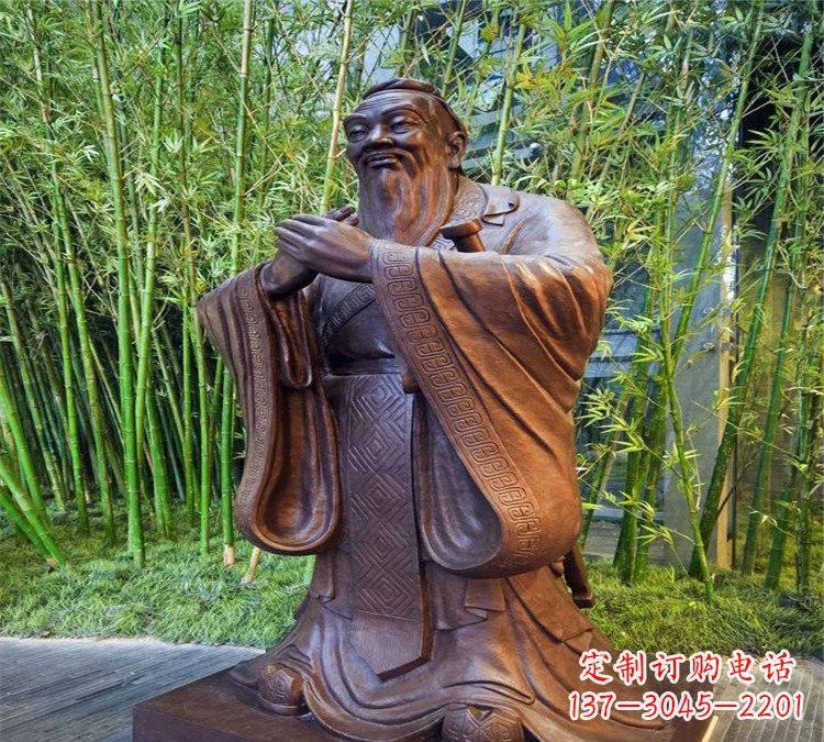 内江校园孔子行教像铜雕