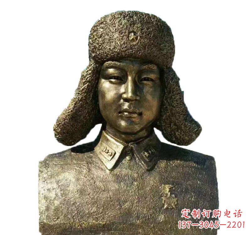 内江校园雷锋头像铜雕
