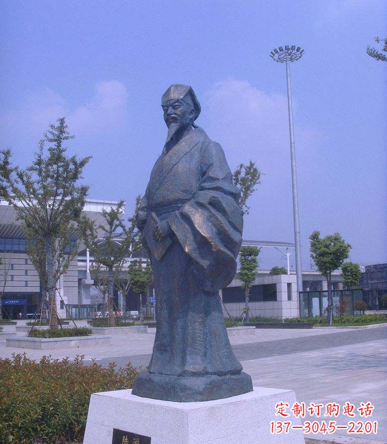 内江校园陆游名人铜雕