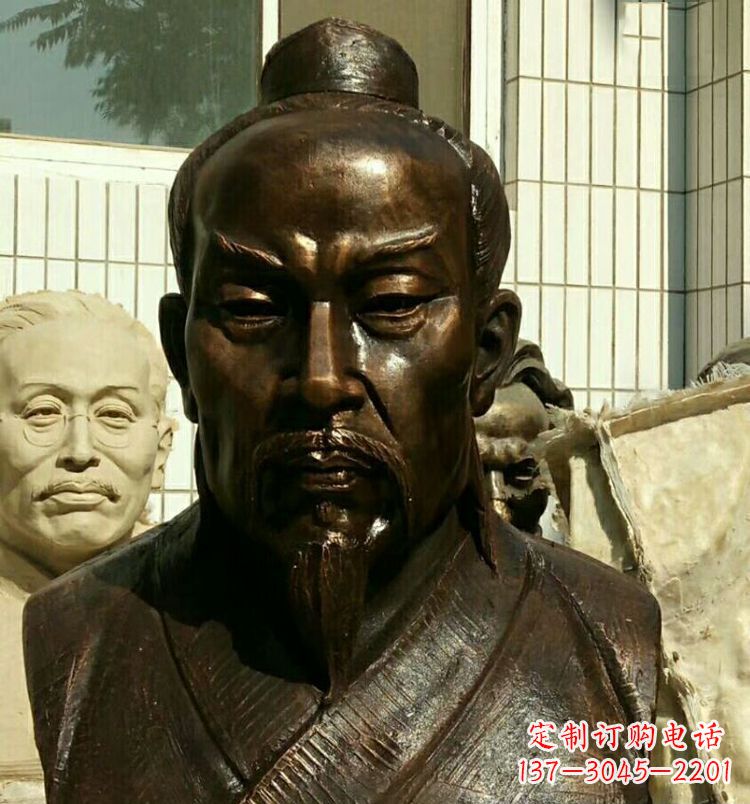 内江校园孟子胸像铜雕