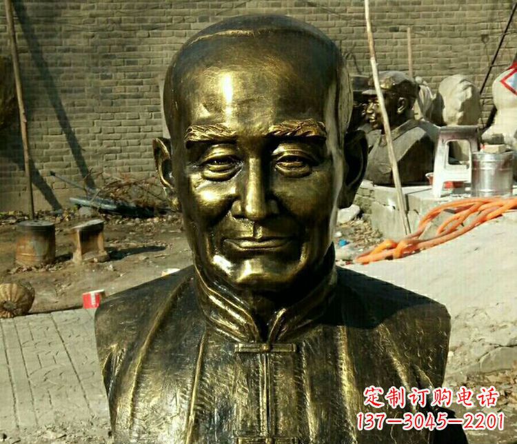 内江校园名人叶圣陶胸像铜雕