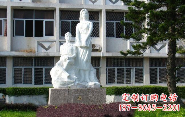 内江校园人物晨读的学生