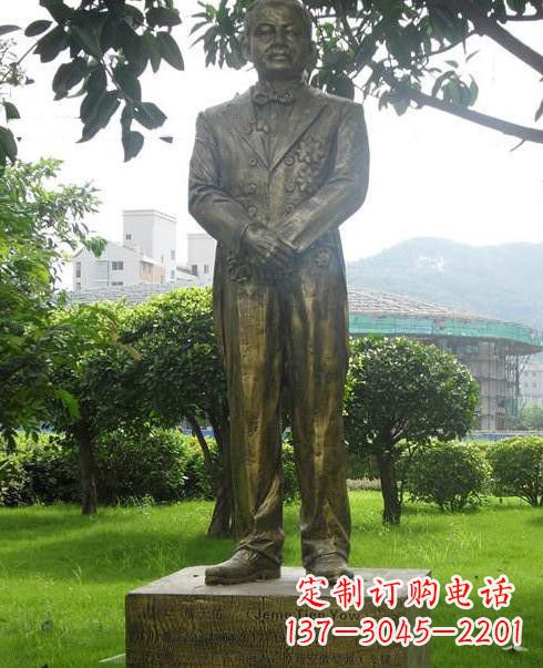 内江校园人物詹天佑铜雕