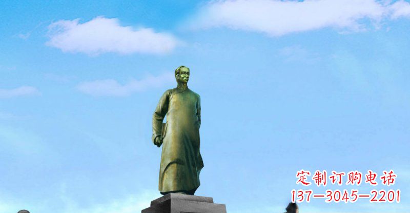内江校园朱自清近代名人铜雕